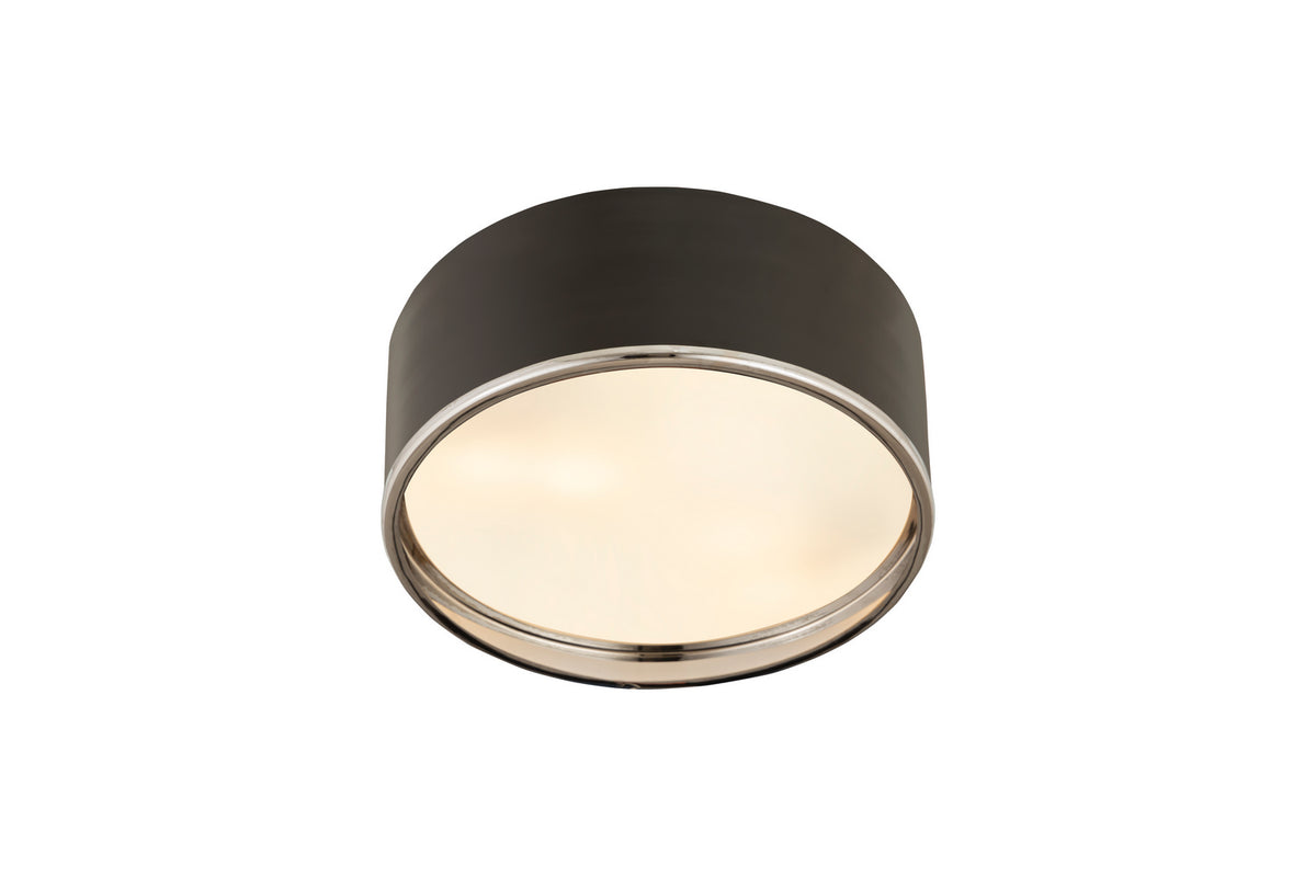 Plafonnier Arlo Noir mat + Chrome, 16" – vue 3