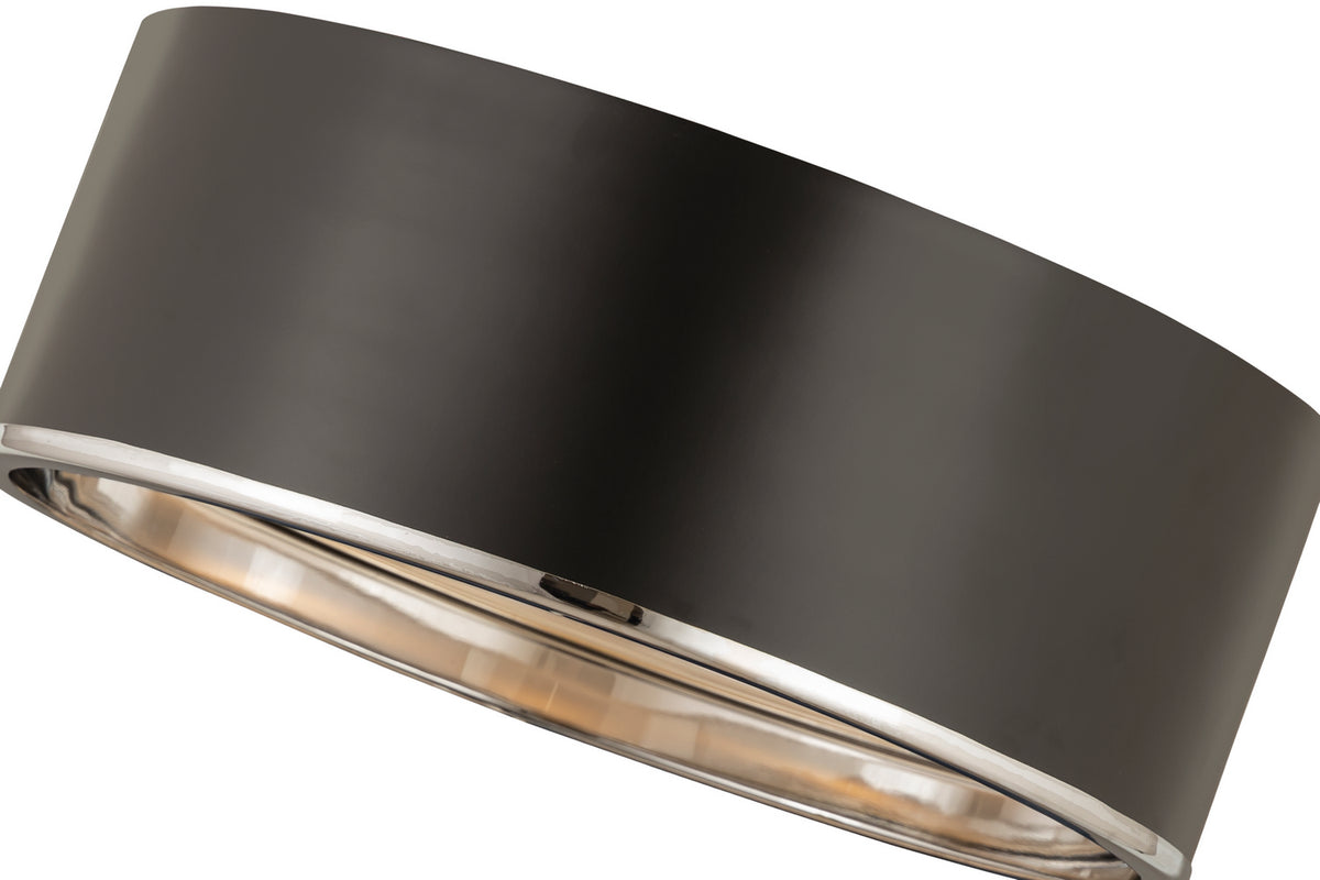Plafonnier Arlo Noir mat + Chrome, 16" – vue 5
