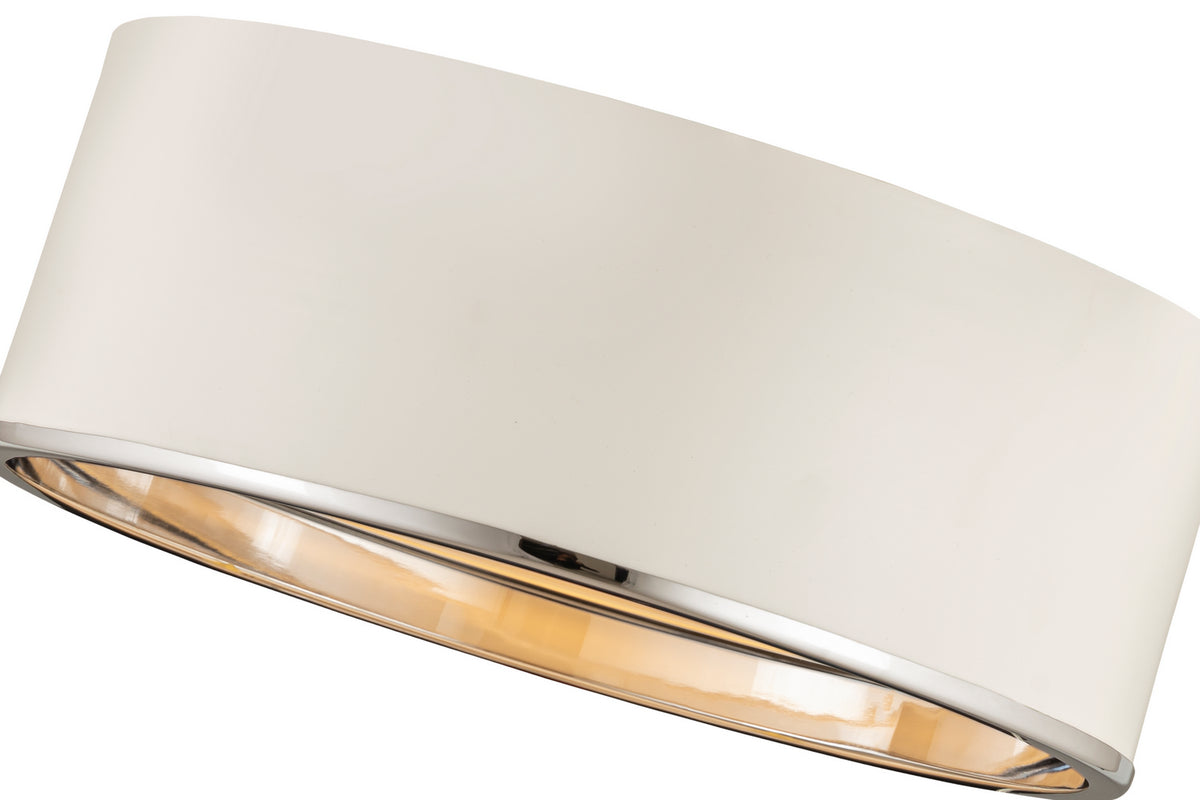 Plafonnier Arlo Blanc mat + Chrome, 16" – vue 5