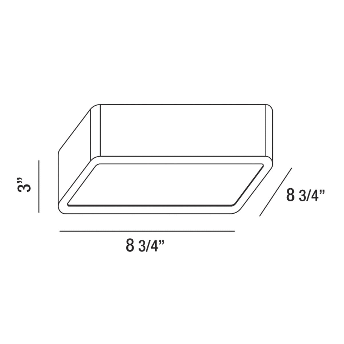 Plafonnier Bays 8 3/4" – vue 2