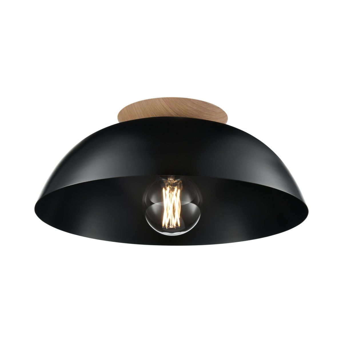Plafonnier Bergen - Ébène et bois naturel 16 1/4" by DVI Lighting | Luminaires & cie