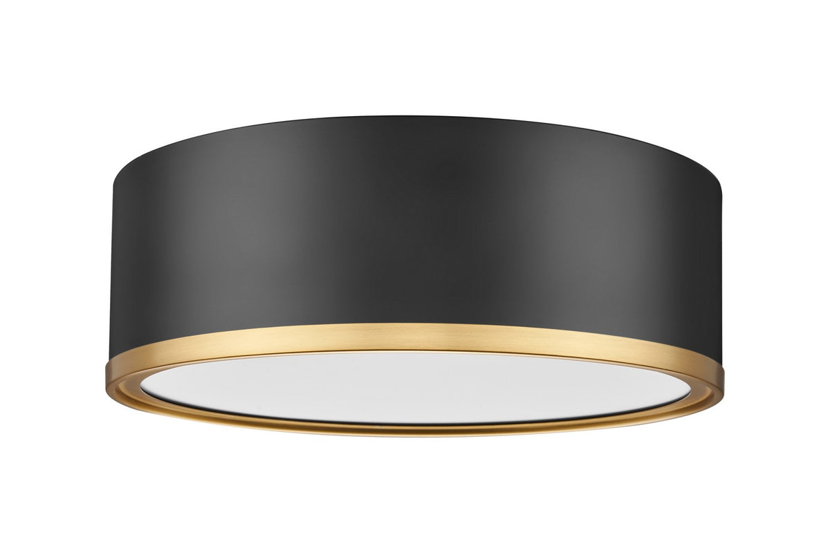 Plafonnier Bradley Noir mat + Or moderne, 12 1/4" – vue 4