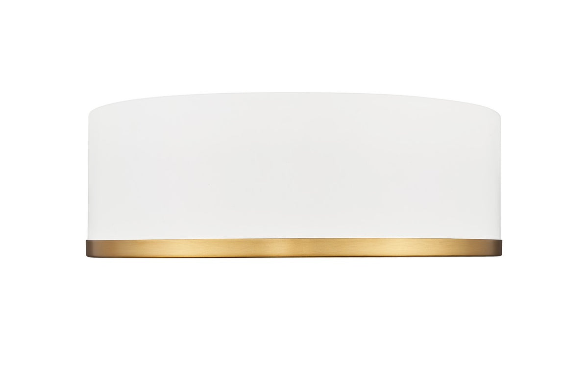 Plafonnier Bradley Blanc mat + Or moderne, 12 1/4" – vue 2