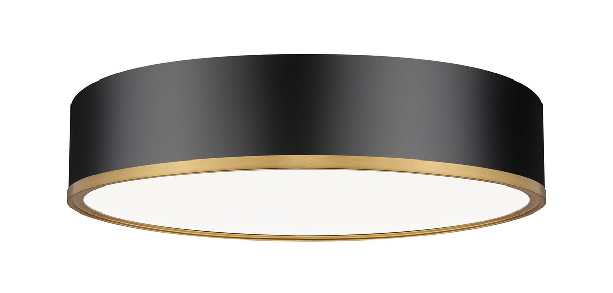 Plafonnier Bradley Noir mat + Or moderne, 20 1/4" – Z-Lite