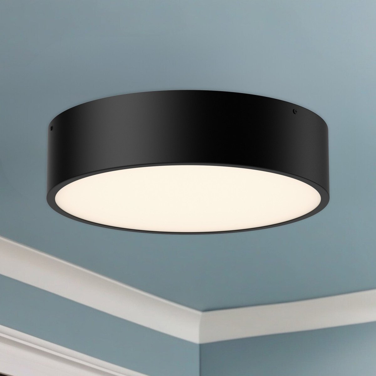 Plafonnier Brisbane - Noir mat 16" by Alora Lighting | Luminaires & cie