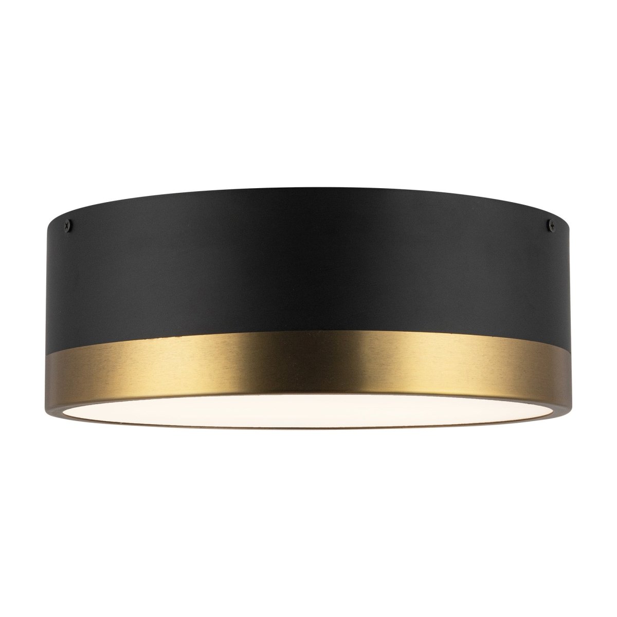 Plafonnier Brisbane - Or vieilli / noir mat 12" by Alora Lighting | Luminaires & cie