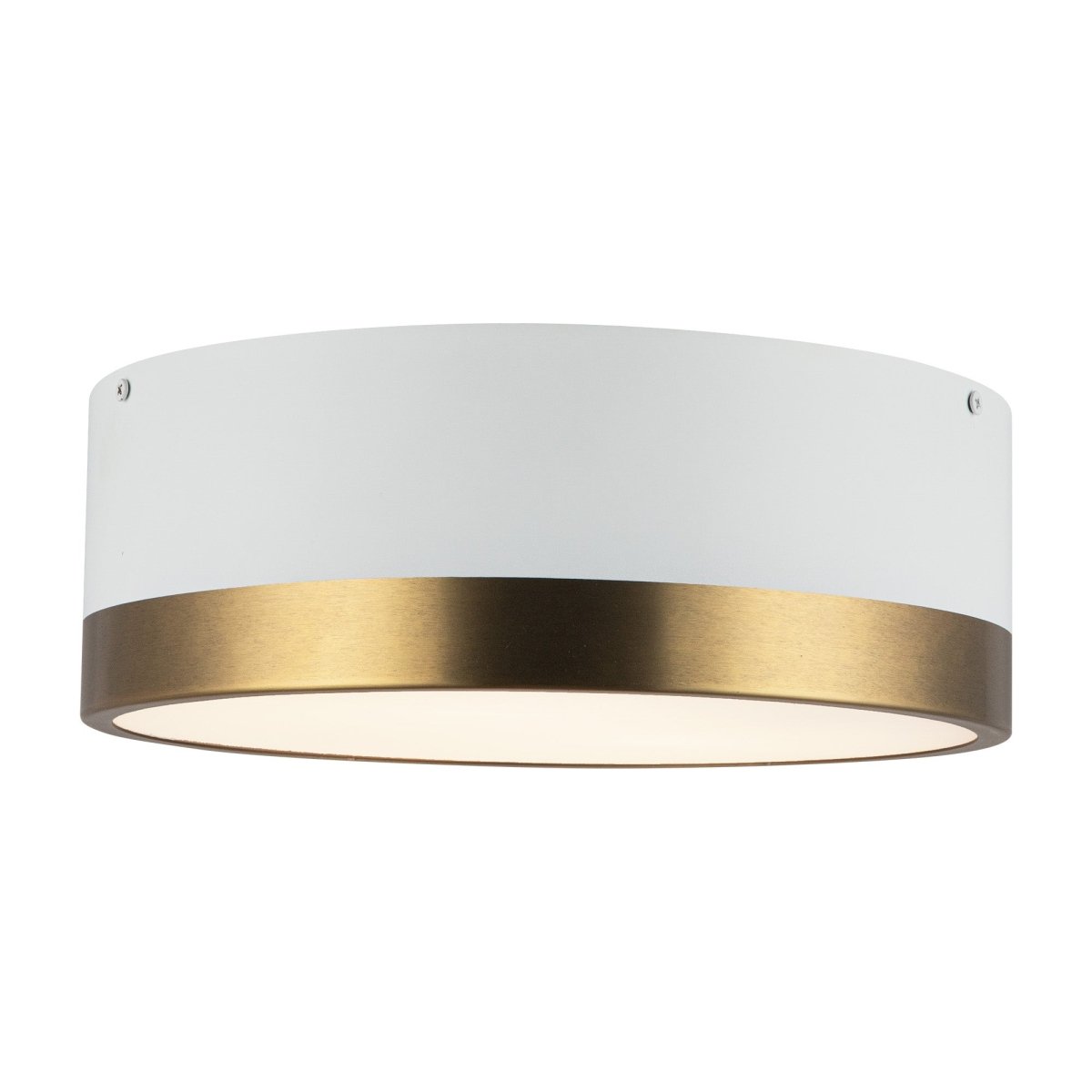 Plafonnier Brisbane - Or vieilli / blanc 12" by Alora Lighting | Luminaires & cie