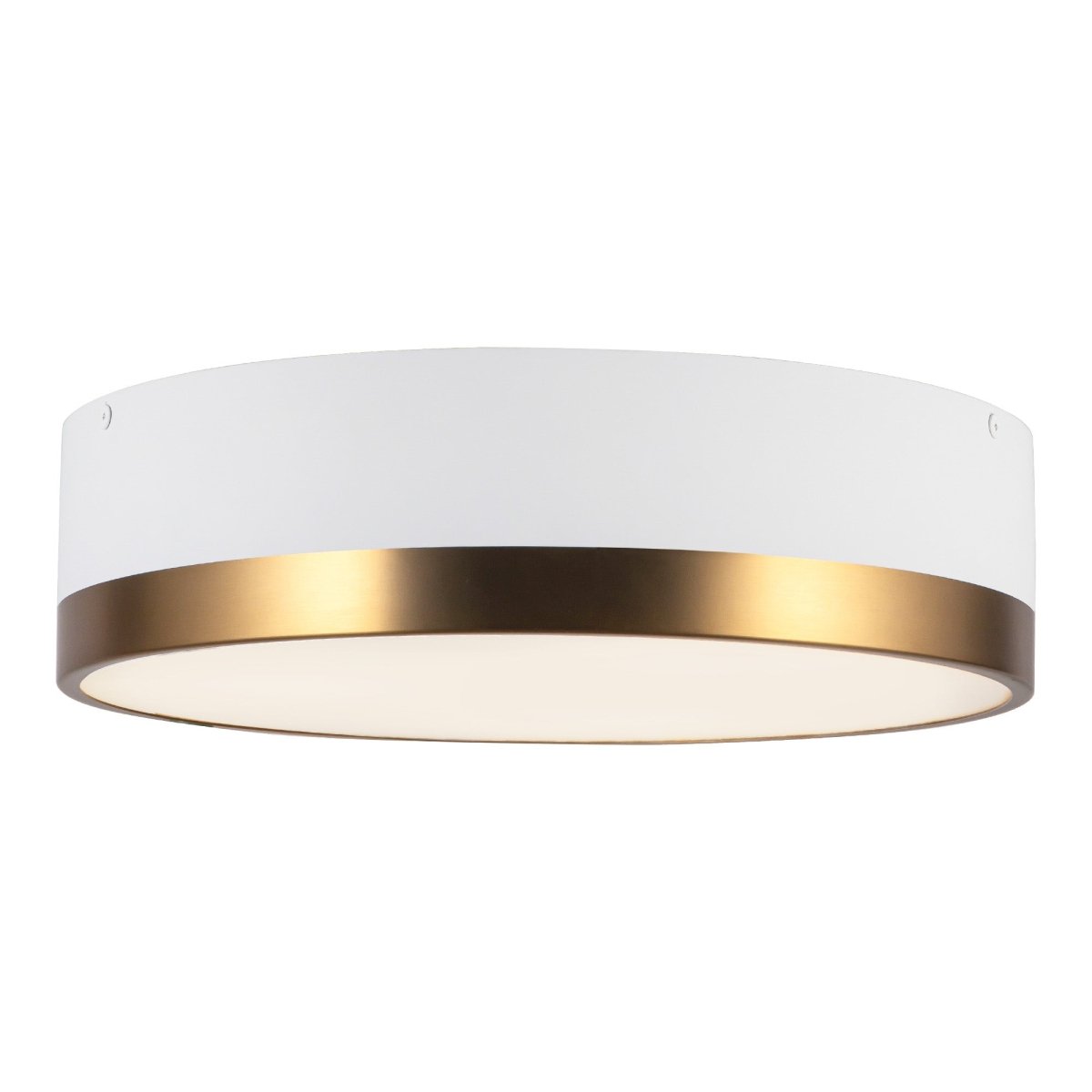 Plafonnier Brisbane - Or vieilli / blanc 16" by Alora Lighting | Luminaires & cie