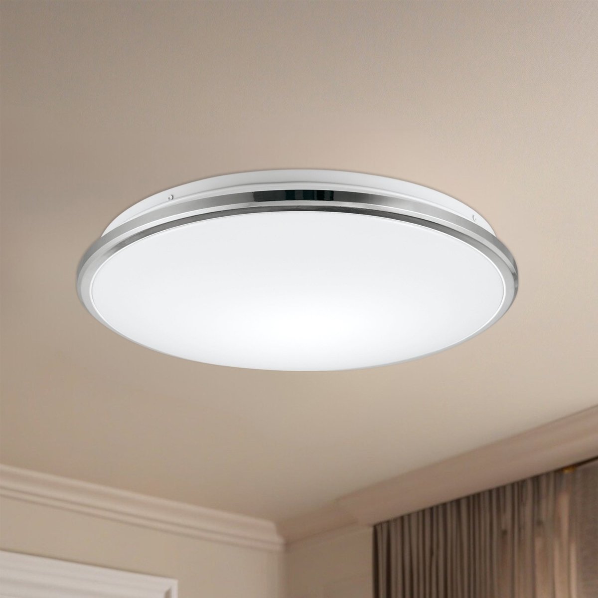 Plafonnier Brook - Chrome 11 1/8" 3000°K by Kuzco Lighting | Luminaires & cie