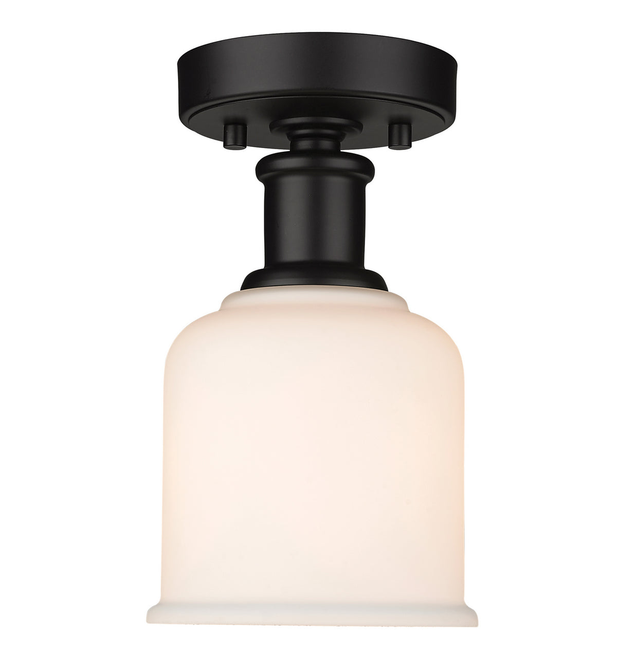 Semi-plafonnier Bryant Noir mat, Opale mate – Z-Lite
