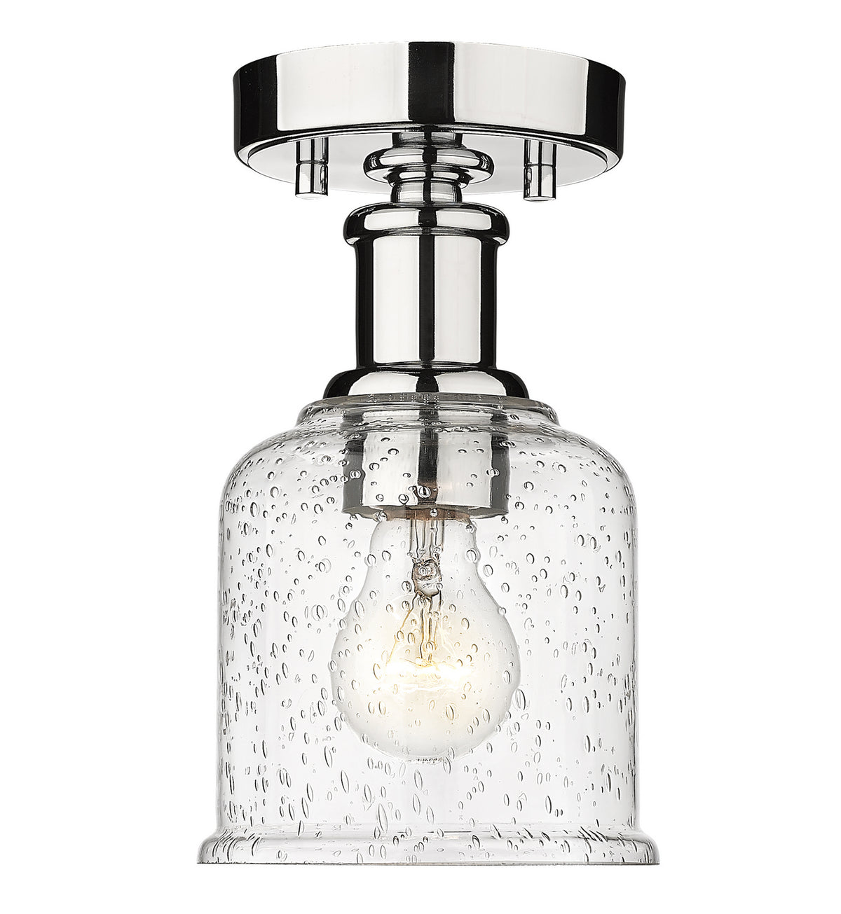 Semi-plafonnier Bryant Chrome, Grené transparent – Z-Lite