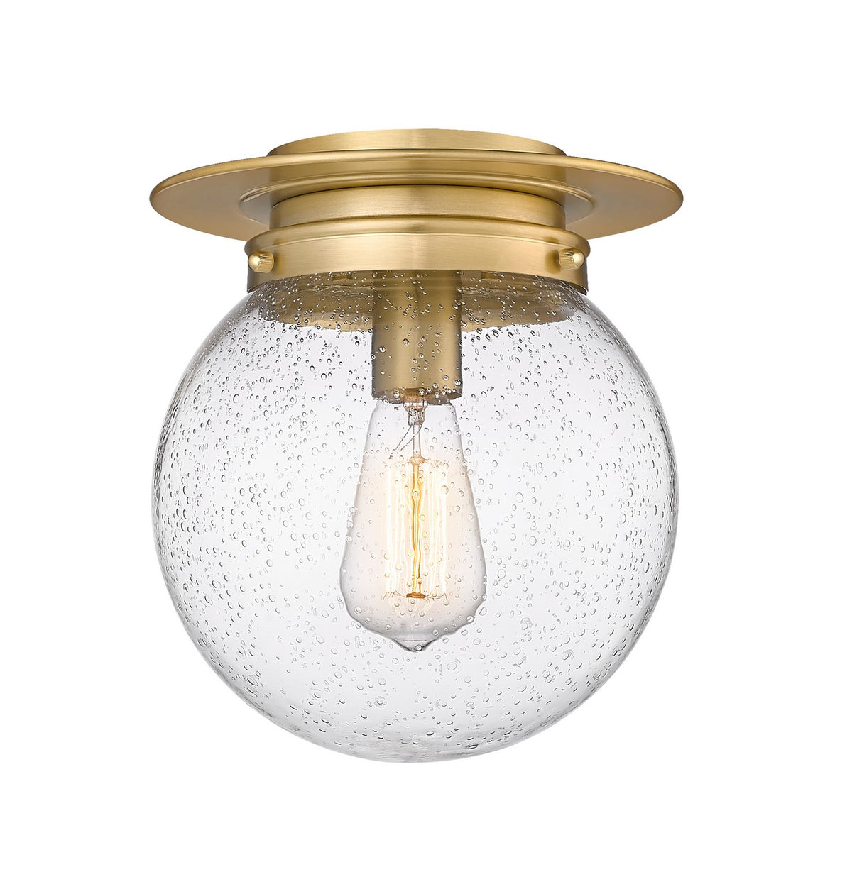 Plafonnier Calhoun Laiton patrimoine, Grené transparent, 9" – Z-Lite