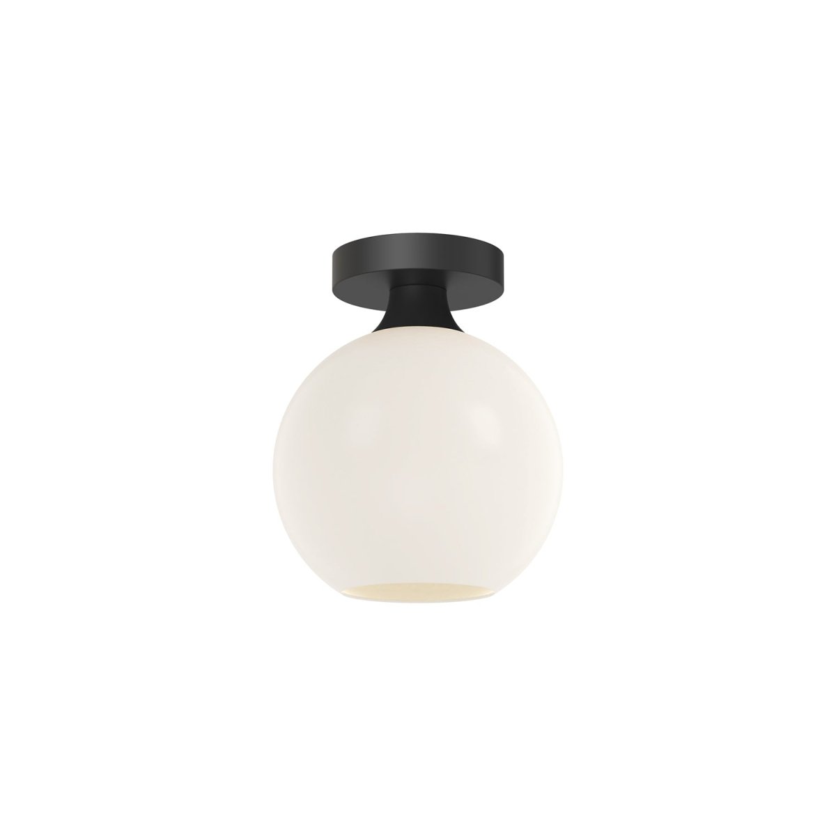 Plafonnier Castilla - Noir mat Verre opale mat 7 7/8" by Alora Lighting | Luminaires & cie