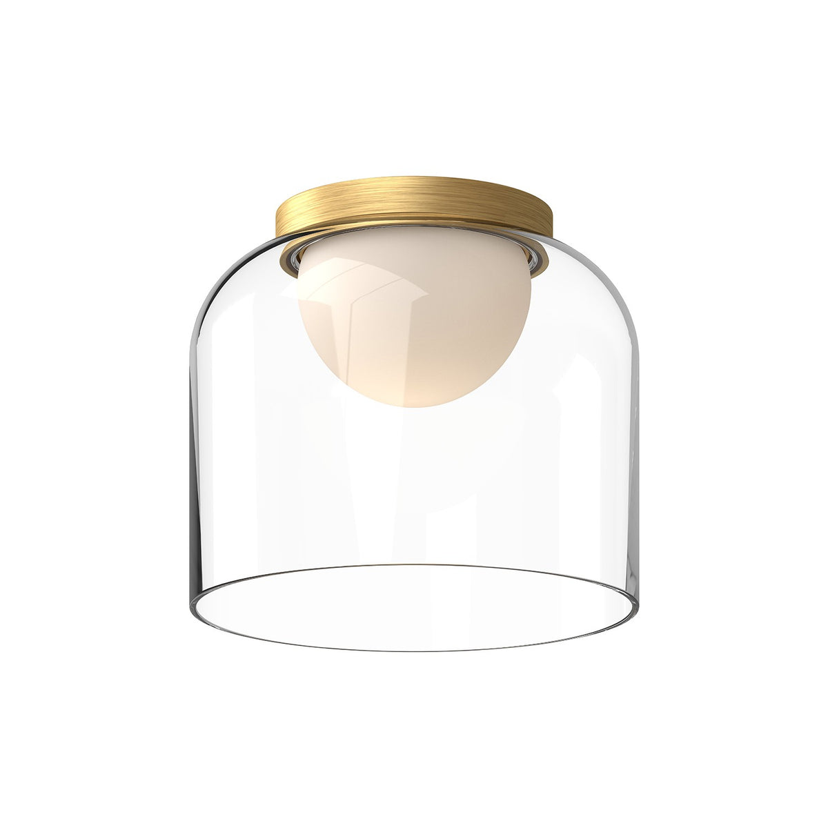 Plafonnier Cedar Or brossé/Transparent, 8" – Kuzco Lighting
