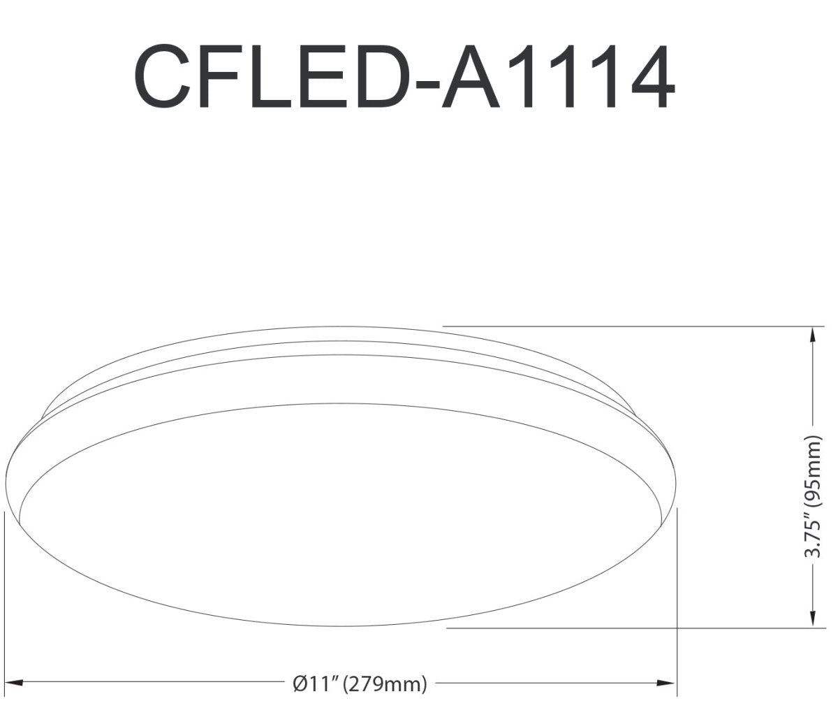 Plafonnier CFLED - Blanc 3 3/4" by Dainolite | Luminaires & cie