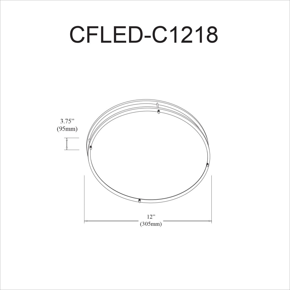 Plafonnier CFLED - Bronze 3 3/4" by Dainolite | Luminaires & cie
