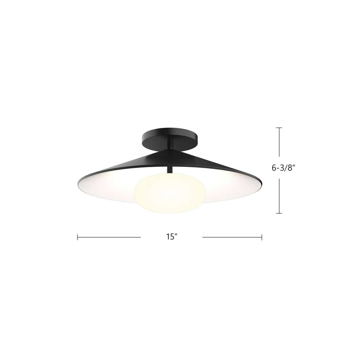 Plafonnier Cruz Noir / Blanc – vue 3