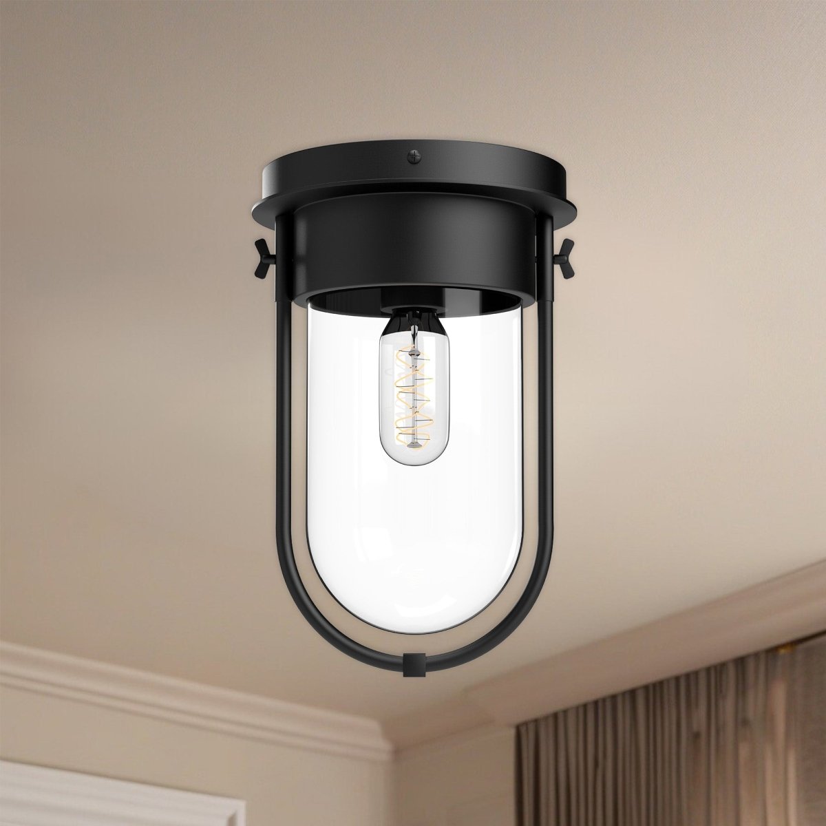Plafonnier Cyrus - Noir mat by Alora Lighting | Luminaires & cie