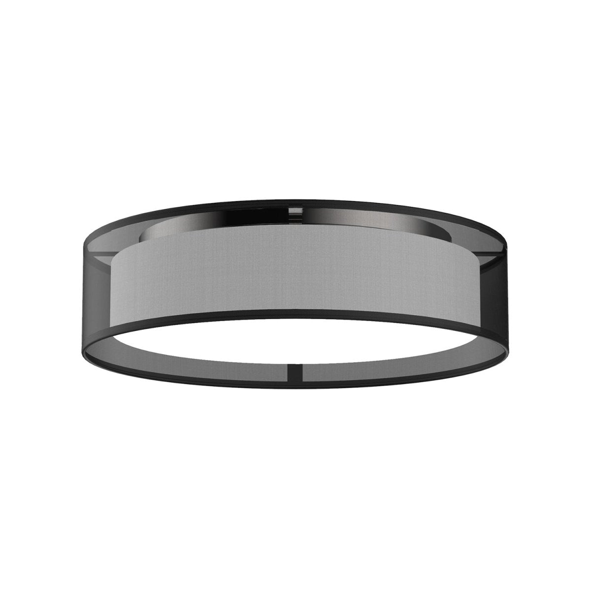 Plafonnier Dalton - Organza noir 16" 5CCT/2700°K/3000°K/3500°K/4000°K/5000°K by Kuzco Lighting | Luminaires & cie