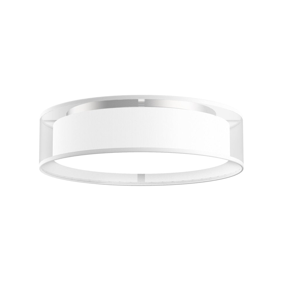 Plafonnier Dalton - Organza blanc 16" 5CCT/2700°K/3000°K/3500°K/4000°K/5000°K by Kuzco Lighting | Luminaires & cie