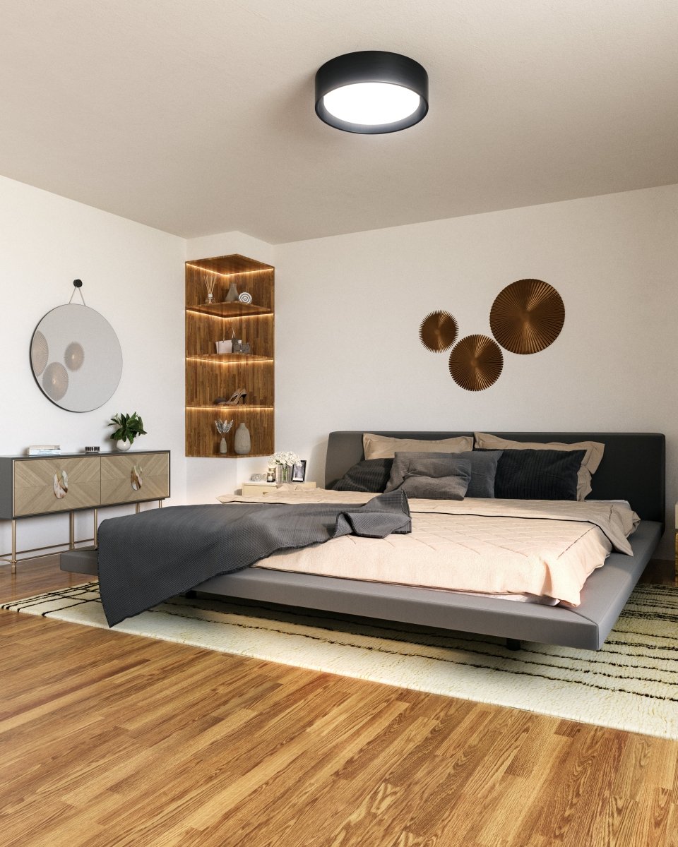 Plafonnier Dalton - Noir 20" 5CCT/2700°K/3000°K/3500°K/4000°K/5000°K by Kuzco Lighting | Luminaires & cie