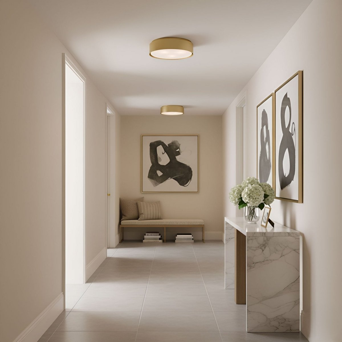 Plafonnier Dartmore - Laiton satiné 18" by Visual Comfort Studio | Luminaires & cie