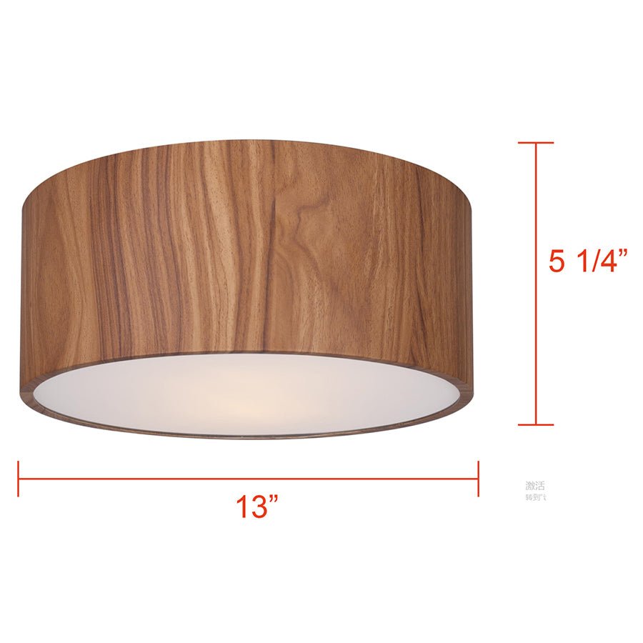 Plafonnier Dexter - Noir mat 13" by Canarm | Luminaires & cie