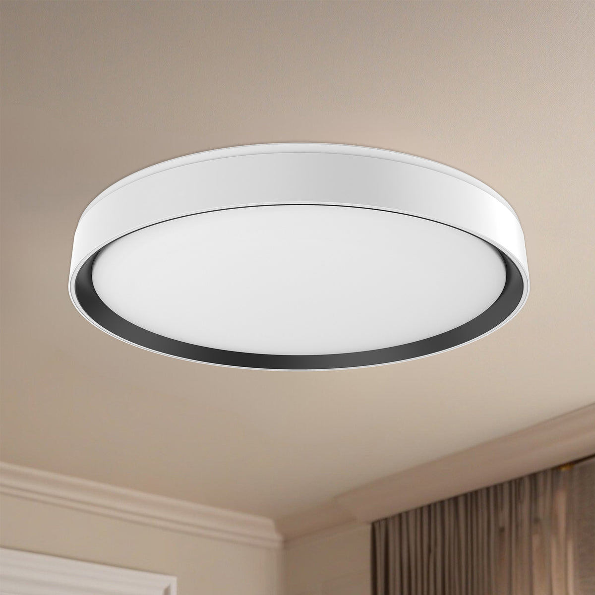 Plafonnier Essex Blanc / Noir, 19 3/4", 5CCT/2700K/3000K/3500K/4000K/5000K – vue 3