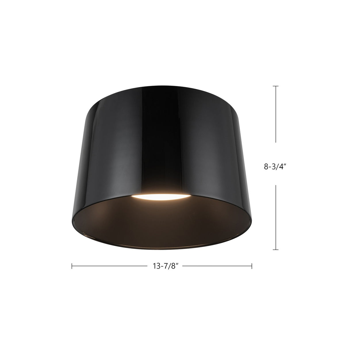 Plafonnier Etta Noir, 13 7/8" – vue 4