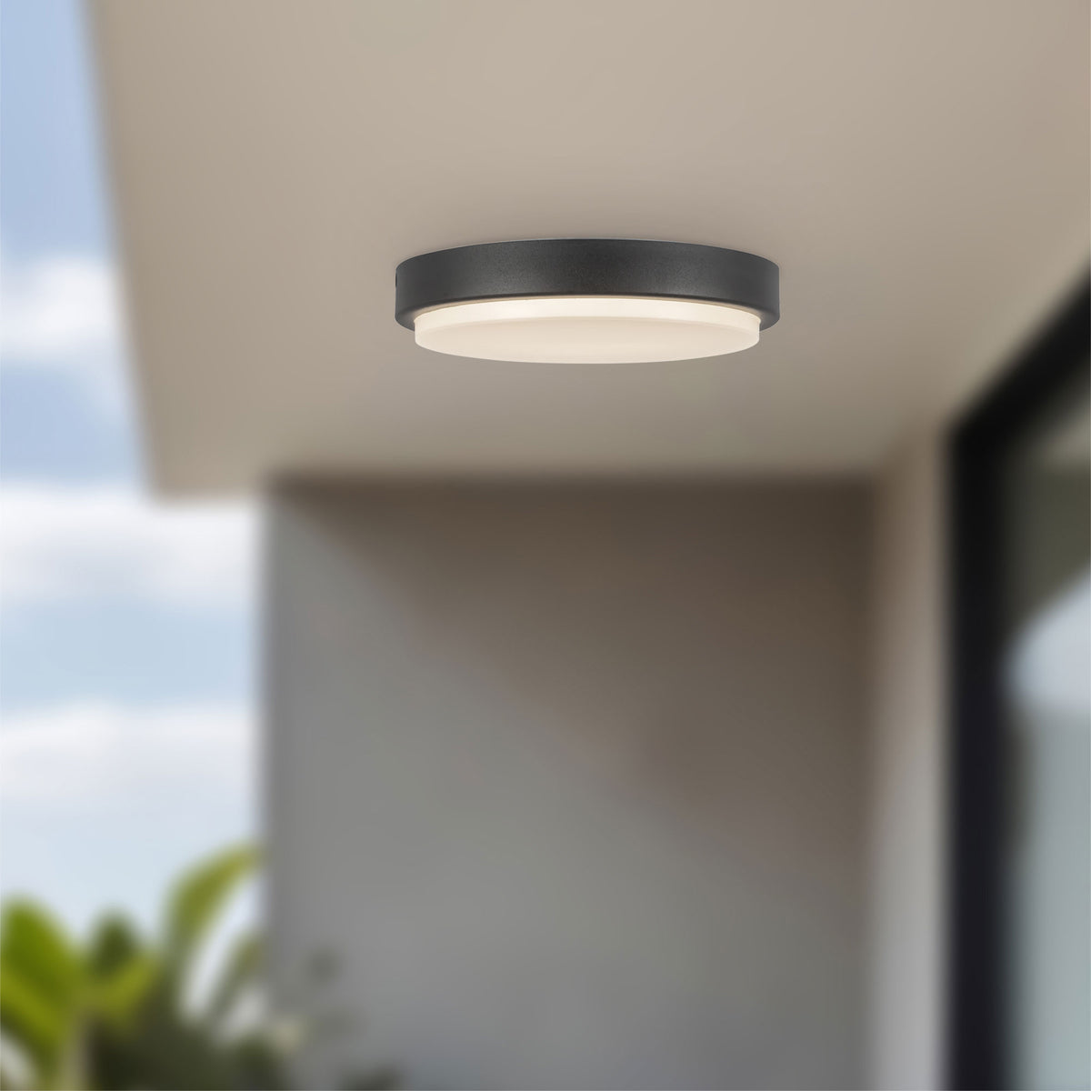 Plafonnier extérieur Bailey Noir, 9" – vue 5