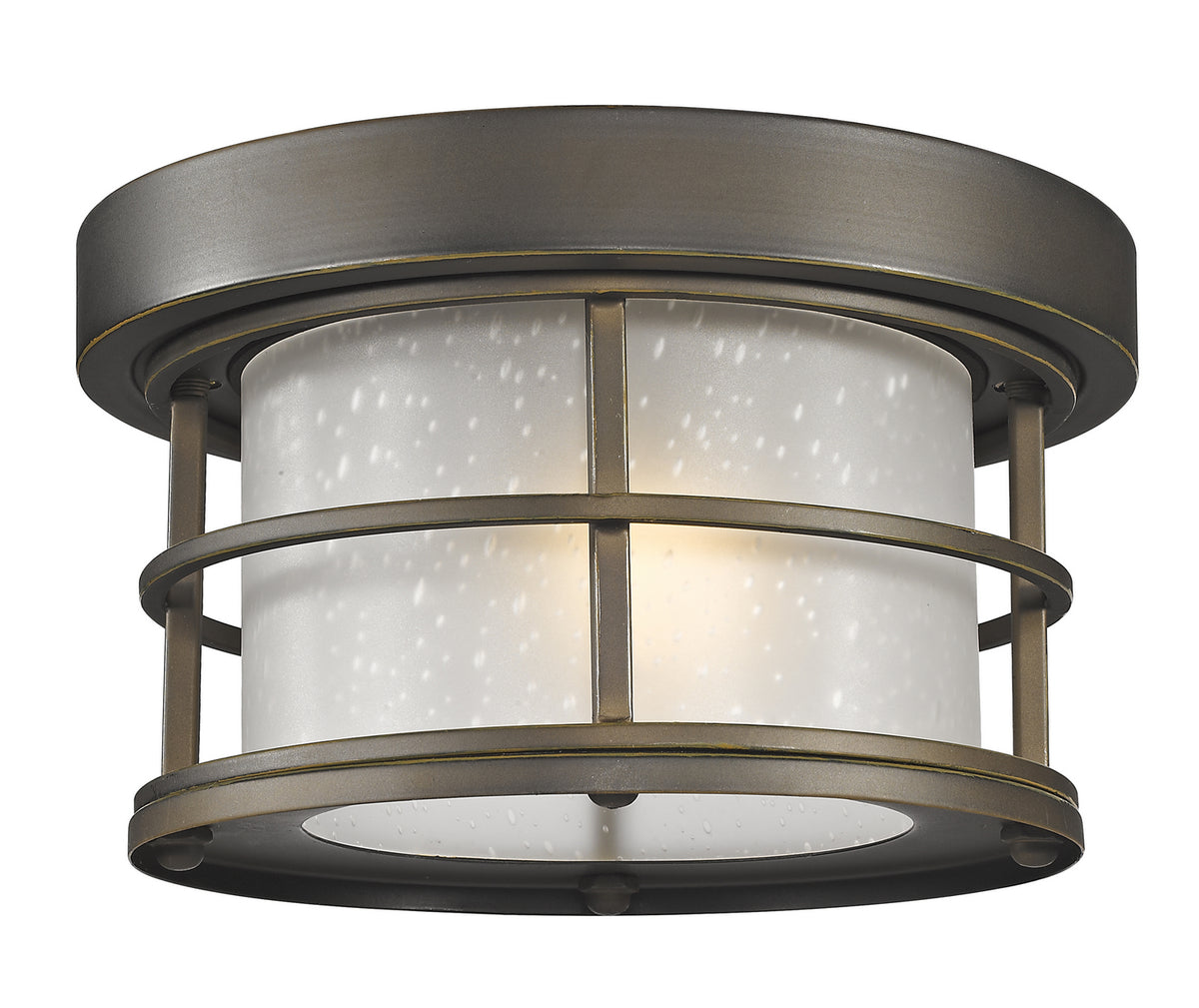 Plafonnier extérieur Exterior Additions Bronze huilé, Blanc grené – Z-Lite