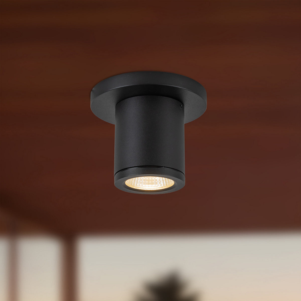 Plafonnier extérieur Nordic 2 pouces, Noir, 3 1/2" – vue 4
