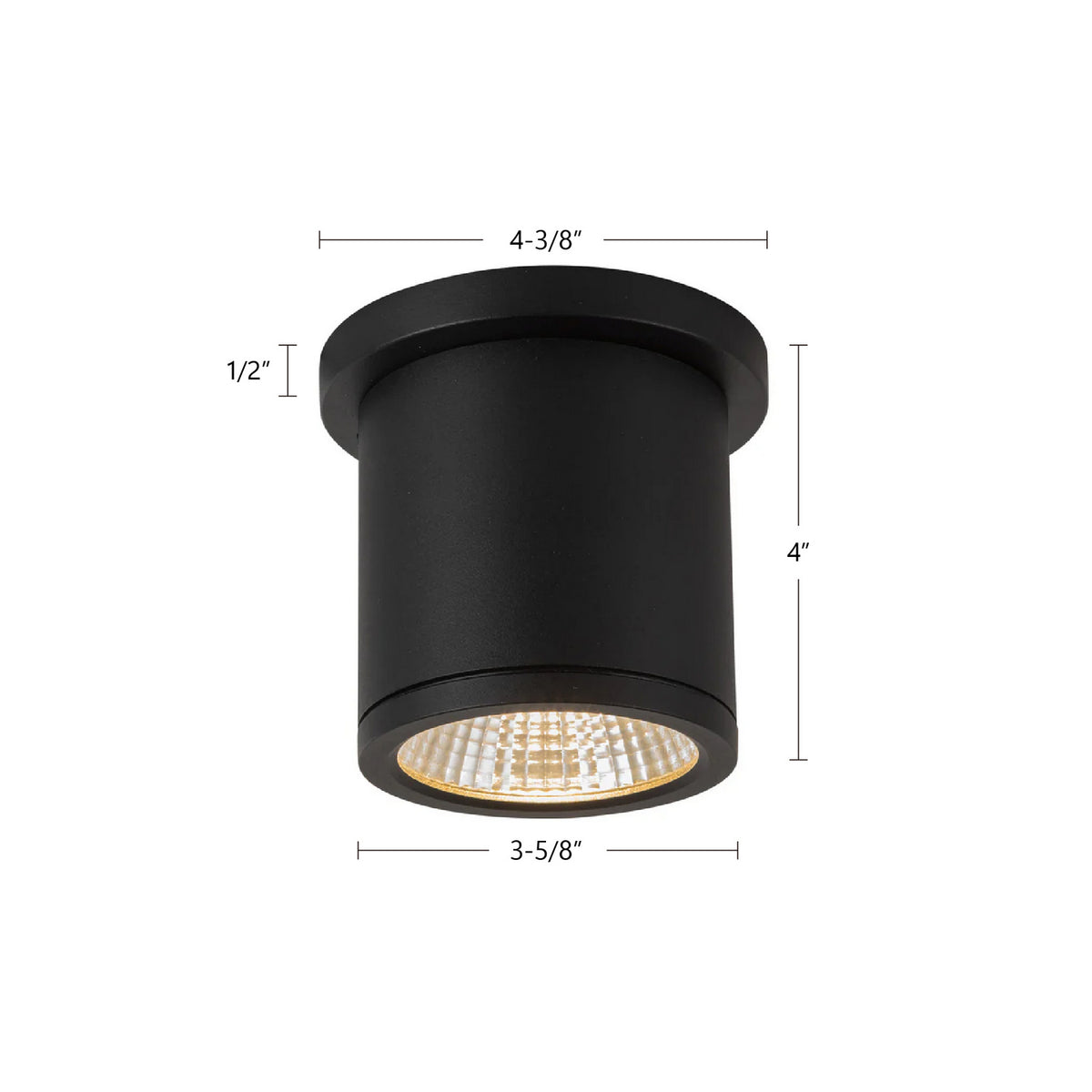 Plafonnier extérieur Nordic 4 pouces, Noir, 4" – vue 6