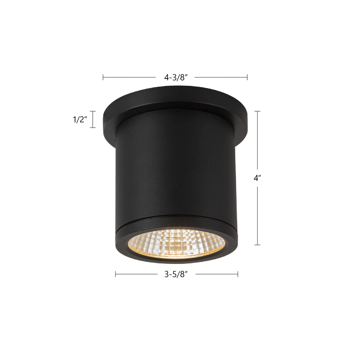 Plafonnier extérieur Nordic 4 pouces, Blanc, 4" – vue 3