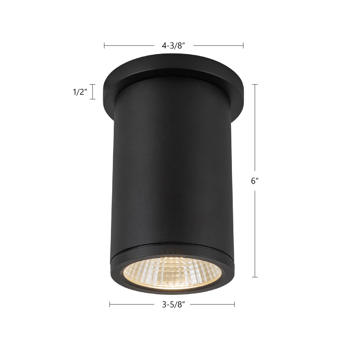 Plafonnier extérieur Nordic 4 pouces, Blanc, 6" – vue 3