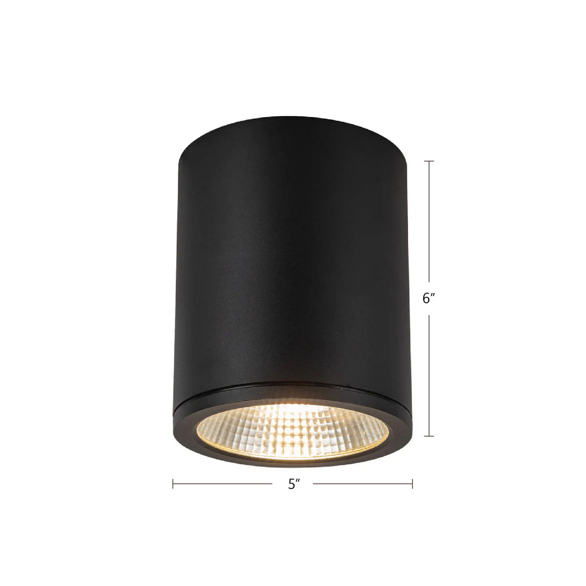 Plafonnier extérieur Nordic 5 pouces, Noir, 6" – vue 5