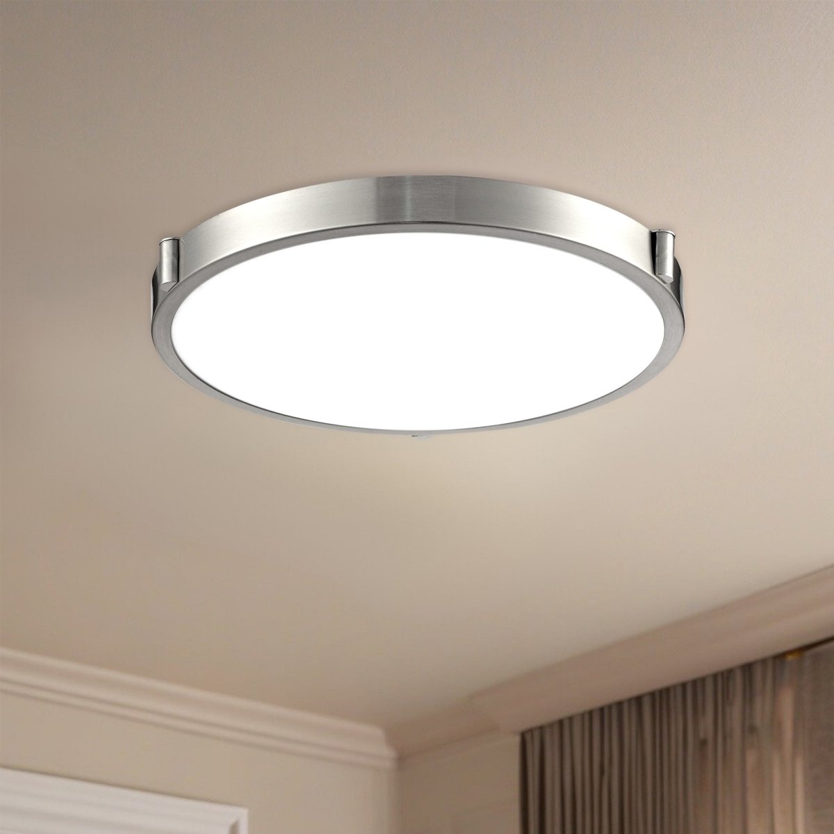 Plafonnier Floyd - Nickel brossé 13" by Kuzco Lighting | Luminaires & cie