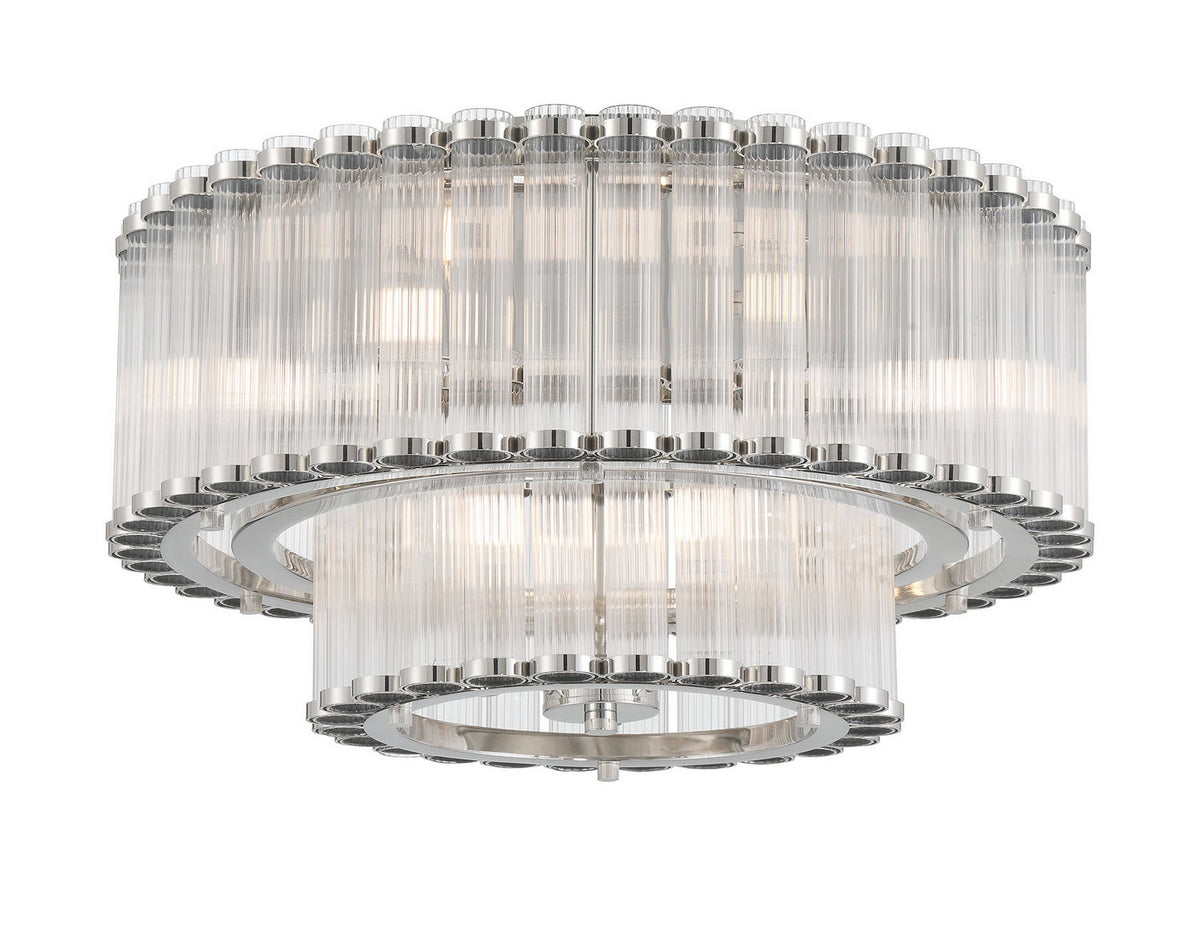 Plafonnier Glasbury Nickel poli, 23 3/4" – vue 2