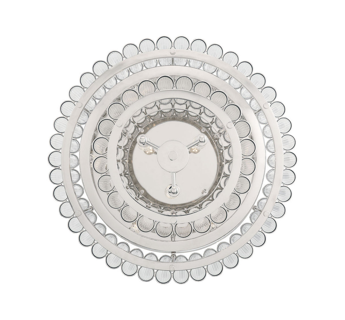 Plafonnier Glasbury Nickel poli, 23 3/4" – vue 4
