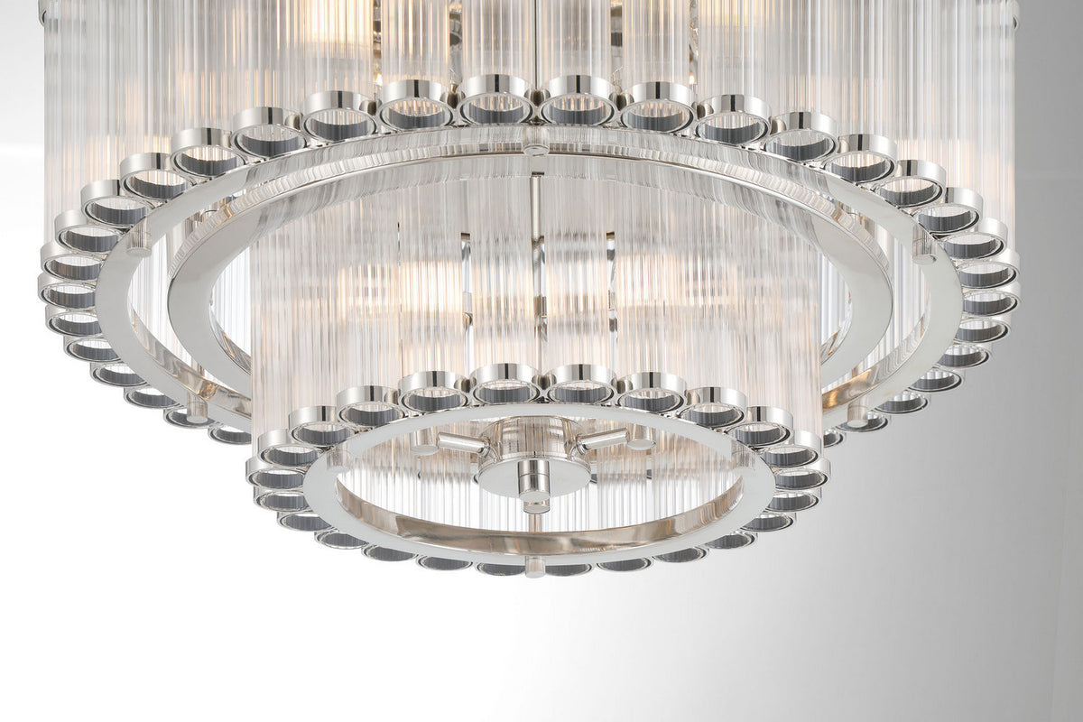 Plafonnier Glasbury Nickel poli, 23 3/4" – vue 6