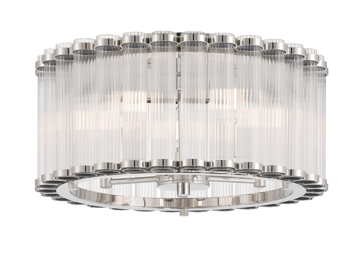 Plafonnier Glasbury Nickel poli, 17 3/4" – vue 2
