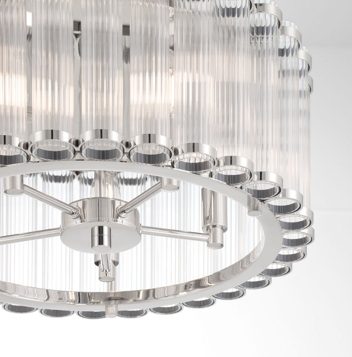 Plafonnier Glasbury Nickel poli, 17 3/4" – vue 6