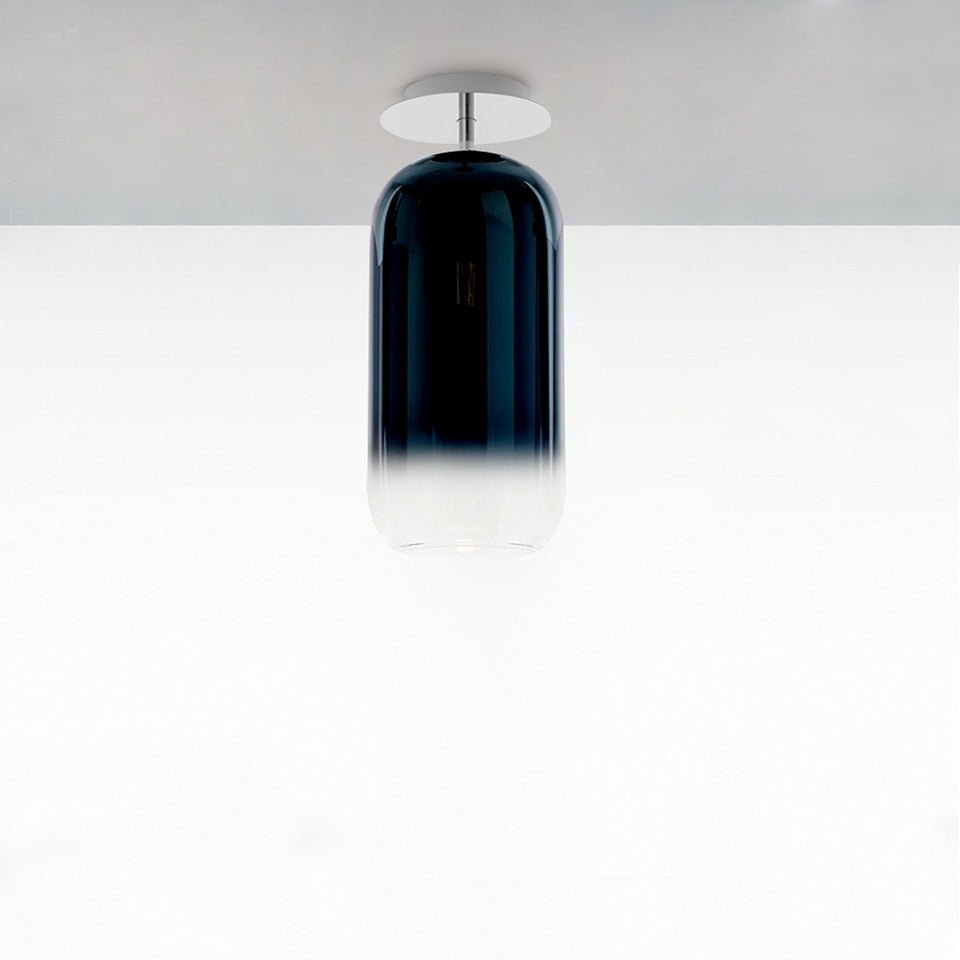 Plafonnier Gople - Mini (13 3/4") Chrome/Sapphire by Artemide | Luminaires & cie