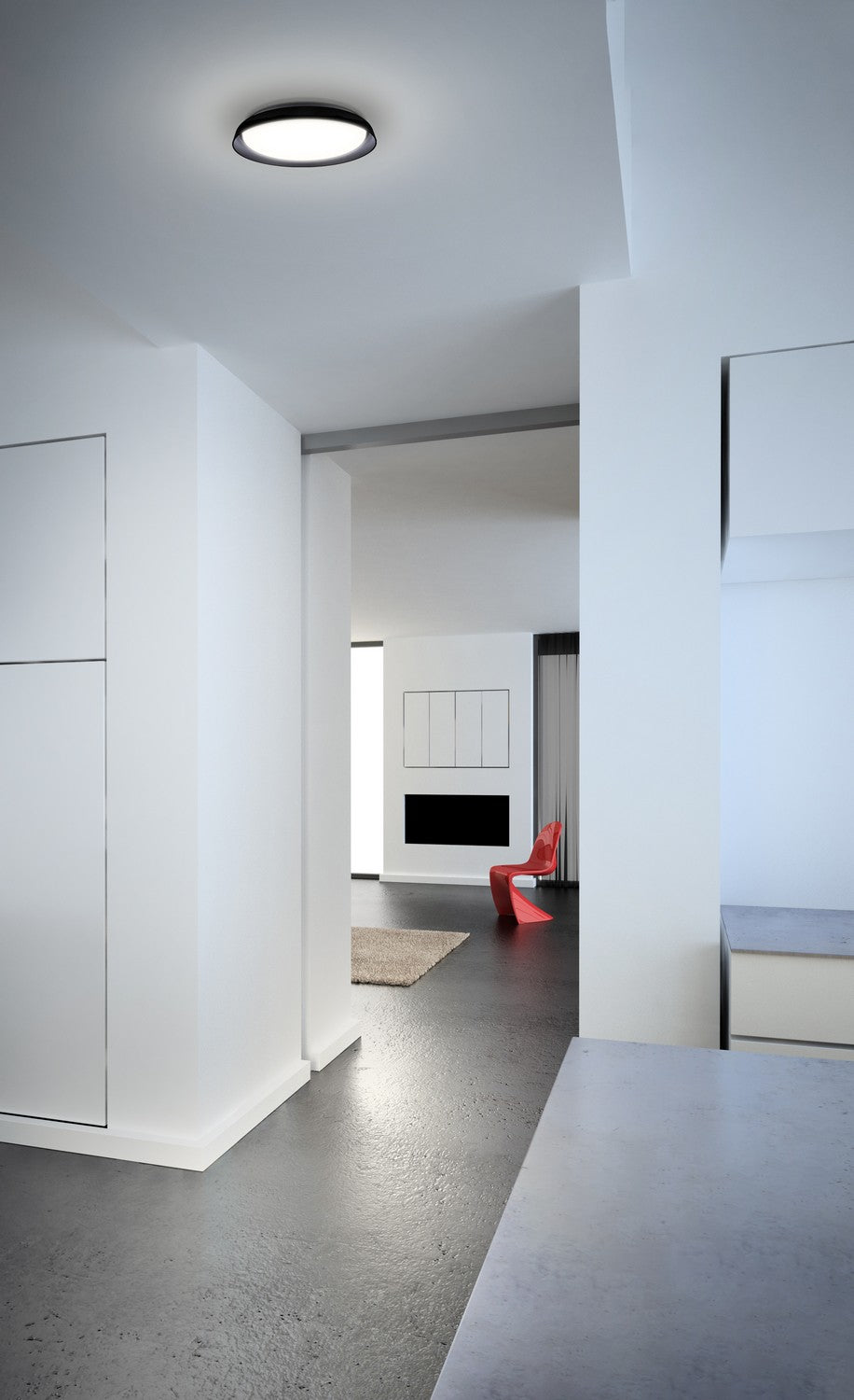 Plafonnier Hampton Noir, 16 7/8" – vue 3
