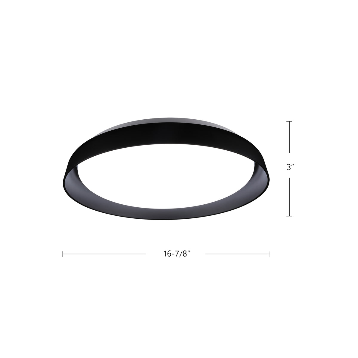 Plafonnier Hampton Transparent, 16 7/8" – vue 4