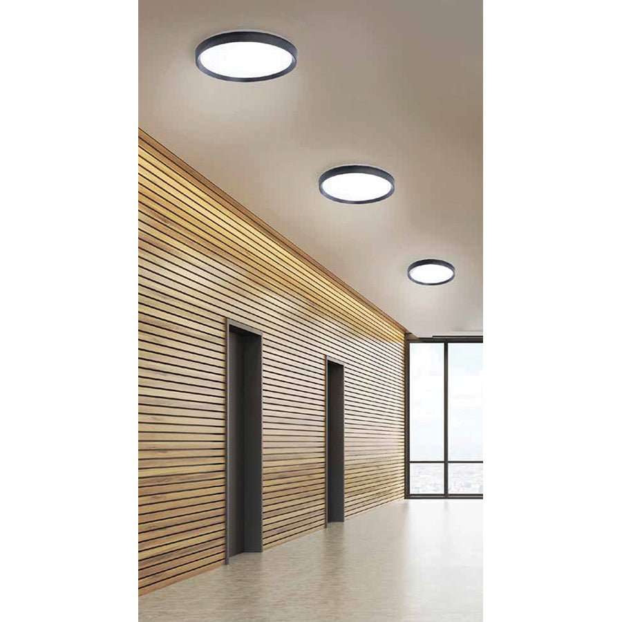 Plafonnier Hudson - Noir mat 15 1/4" by DVI Lighting | Luminaires & cie
