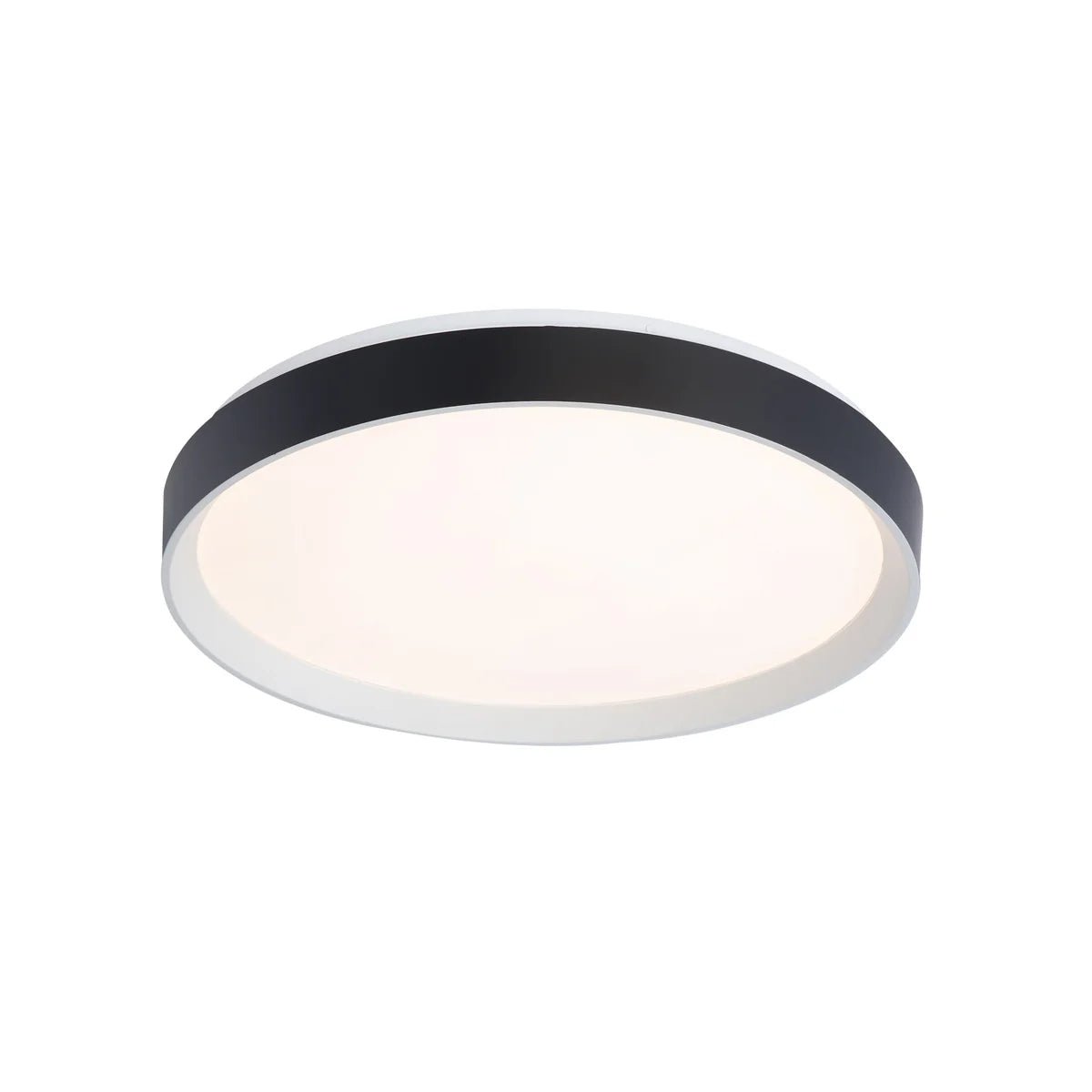 Plafonnier Hudson - Blanc mat et noir mat 15 1/4" by DVI Lighting | Luminaires & cie
