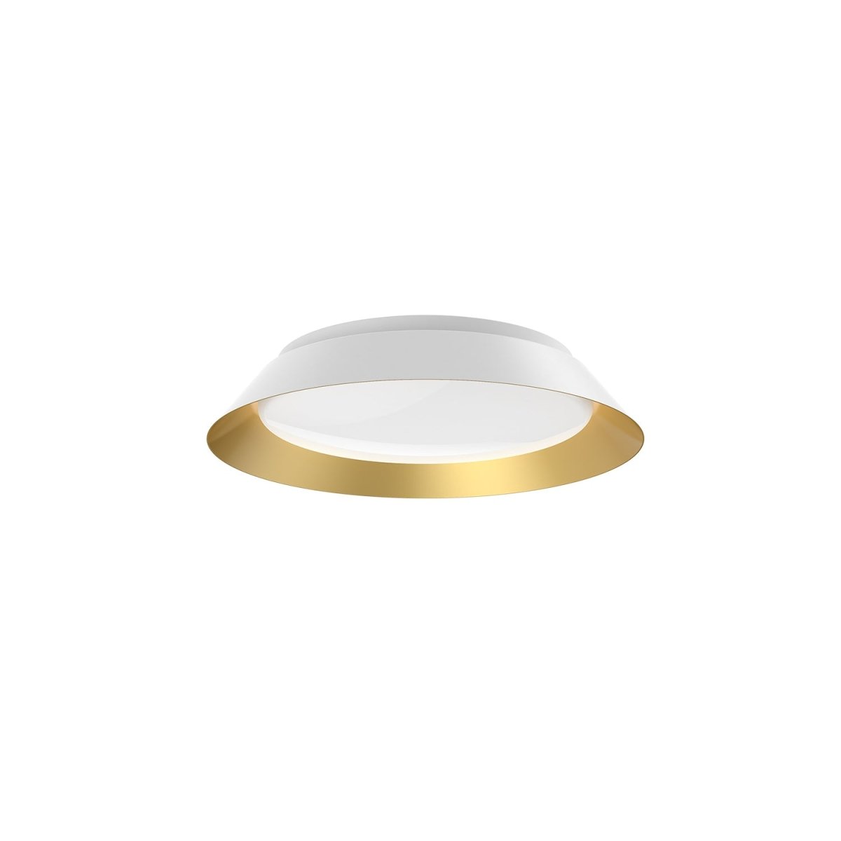 Plafonnier Jasper - Blanc et or 14 1/4" by Kuzco Lighting | Luminaires & cie