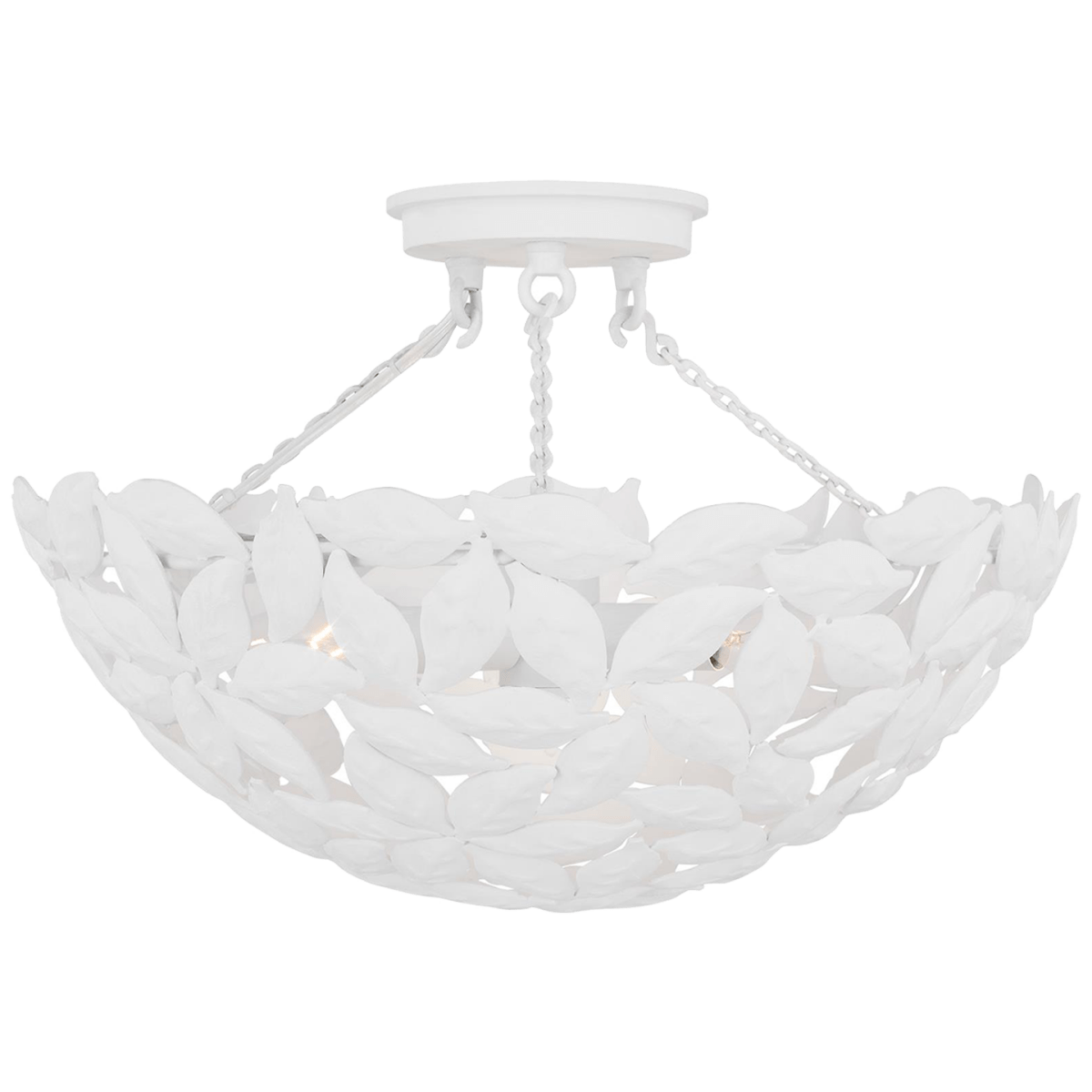 Plafonnier Kelan - Blanc texturé by Visual Comfort Studio | Luminaires & cie