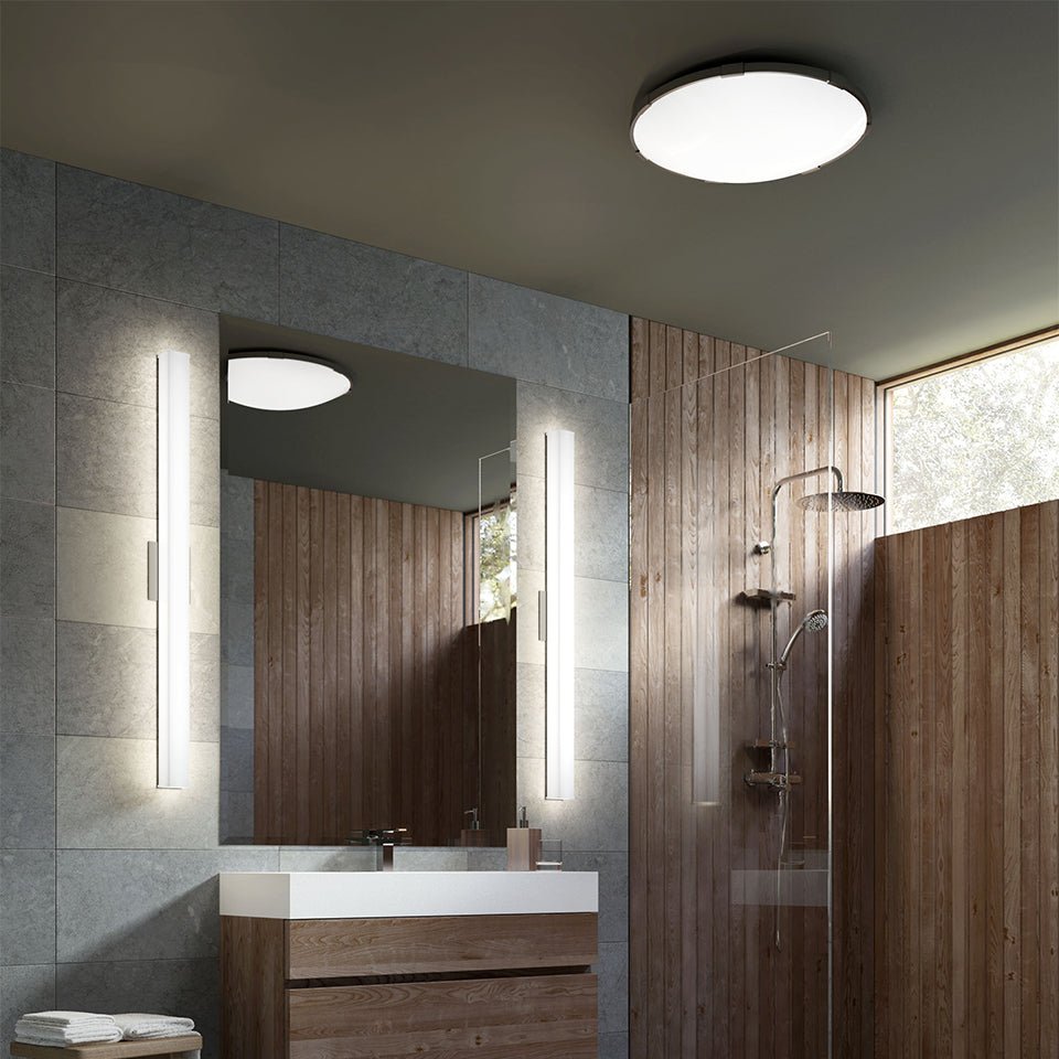 Plafonnier Lance - Nickel satiné 13" 3000K (Blanc doux) by Tech Lighting | Luminaires & cie